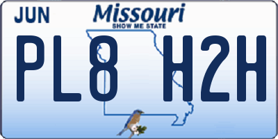 MO license plate PL8H2H