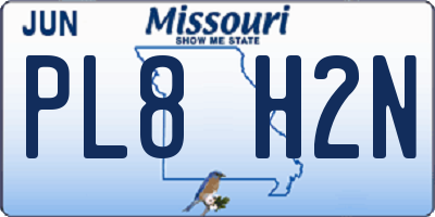 MO license plate PL8H2N