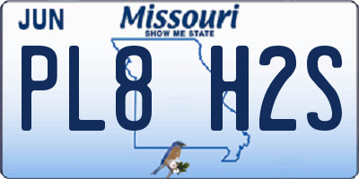 MO license plate PL8H2S