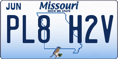 MO license plate PL8H2V