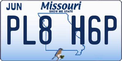 MO license plate PL8H6P