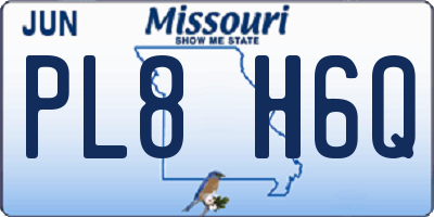 MO license plate PL8H6Q
