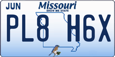 MO license plate PL8H6X