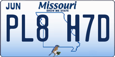MO license plate PL8H7D