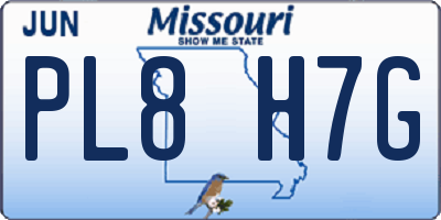 MO license plate PL8H7G