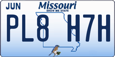 MO license plate PL8H7H