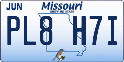 MO license plate PL8H7I