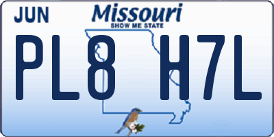 MO license plate PL8H7L