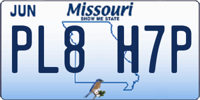 MO license plate PL8H7P