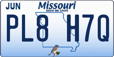 MO license plate PL8H7Q
