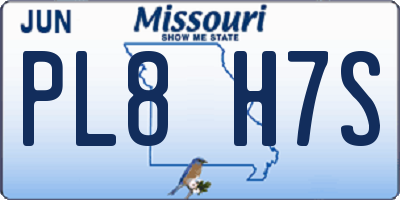 MO license plate PL8H7S