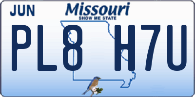 MO license plate PL8H7U