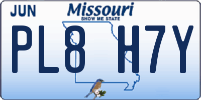 MO license plate PL8H7Y