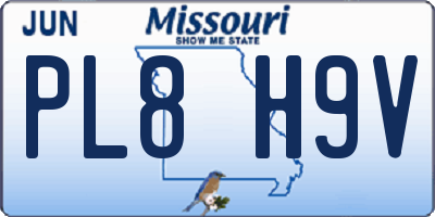 MO license plate PL8H9V
