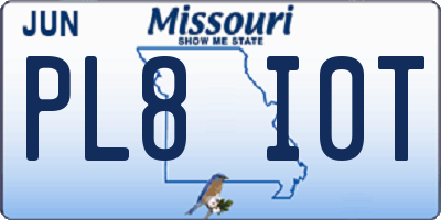 MO license plate PL8I0T