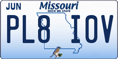 MO license plate PL8I0V