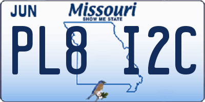 MO license plate PL8I2C