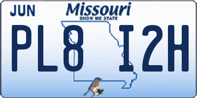 MO license plate PL8I2H