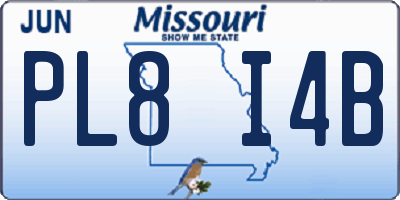 MO license plate PL8I4B