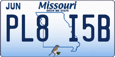 MO license plate PL8I5B