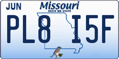 MO license plate PL8I5F