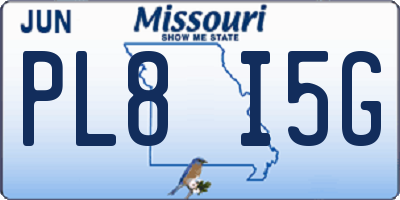 MO license plate PL8I5G