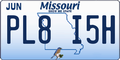 MO license plate PL8I5H