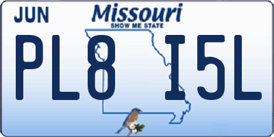 MO license plate PL8I5L