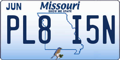 MO license plate PL8I5N