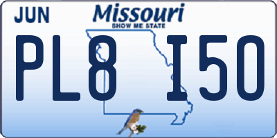 MO license plate PL8I5O
