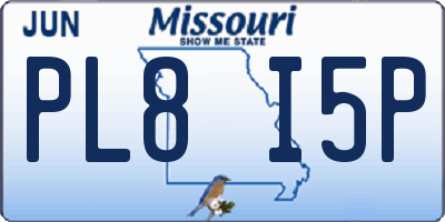 MO license plate PL8I5P