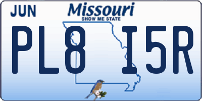 MO license plate PL8I5R