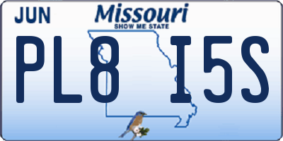 MO license plate PL8I5S