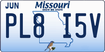 MO license plate PL8I5V