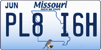 MO license plate PL8I6H