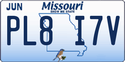 MO license plate PL8I7V
