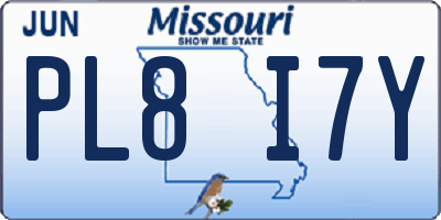 MO license plate PL8I7Y