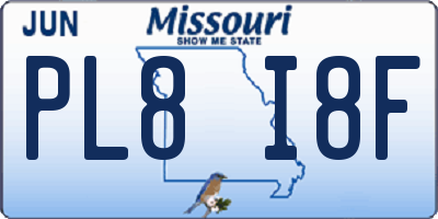 MO license plate PL8I8F