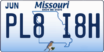 MO license plate PL8I8H