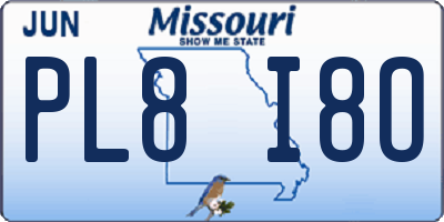 MO license plate PL8I8O