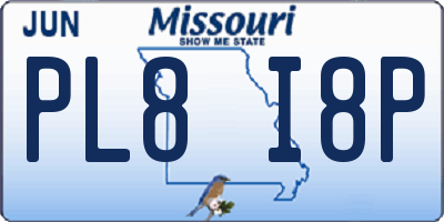 MO license plate PL8I8P