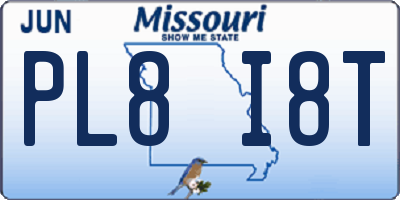 MO license plate PL8I8T