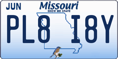 MO license plate PL8I8Y