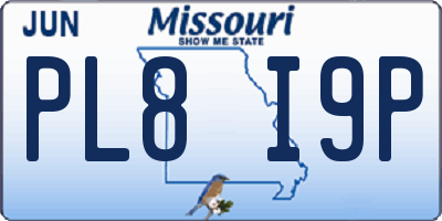 MO license plate PL8I9P