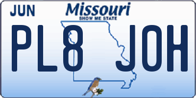 MO license plate PL8J0H