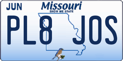 MO license plate PL8J0S