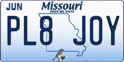 MO license plate PL8J0Y