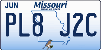 MO license plate PL8J2C