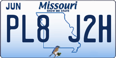 MO license plate PL8J2H