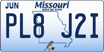 MO license plate PL8J2I